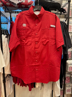 Columbia Fishing Shirt (Beet) Tamiami Short Sleeve