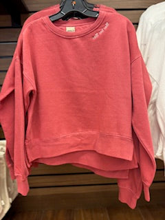 Women's Sweatshirt with Embroidery on Collar