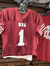 Youth Football Jersey in Cardinal with White