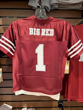 Youth Football Jersey in Cardinal with White