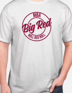 White Comfort Colors Tee with Retro Big Red