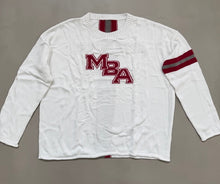 Newport Knits White Sweater with MBA Stack