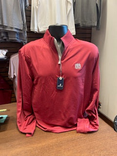Youth Johnnie-O Sully 1/4 Zip in MBA Red with Waffle
