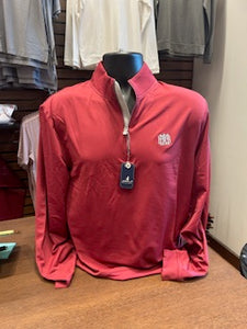 Youth Johnnie-O Sully 1/4 Zip in MBA Red with Waffle