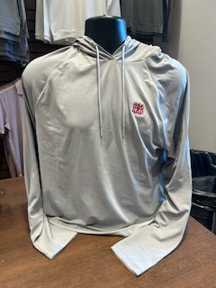 Johnnie-O Penns Hoodie in Seal with MBA Waffle