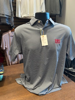 Peter Millar Hemlock Polo in Iron with Waffle