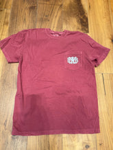 Cardinal Faded Comfort Colors Pocketed Tee with State on Back