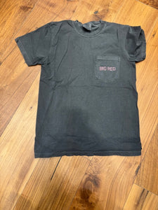 Gray Comfort Colors Pocketed Tee with MBA Seal on Back