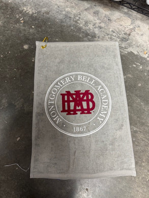 Large Gray Golf Towel with MBA Seal
