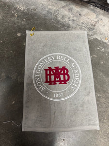 Large Gray Golf Towel with MBA Seal