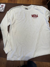 White LS Comfort Colors T-Shirt with Roll Red on back