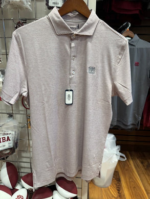 Johnnie-O Lyndonn Polo in Cardinal with MBA Waffle