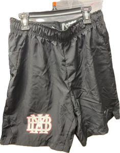 Nike Black Flex Woven Pocketed Short with Small White Waffle Outlined in Cardinal