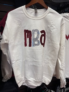 White Sweatshirt with Multimedia MBA