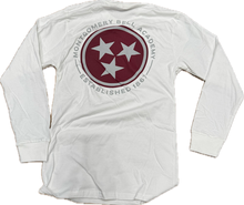 White LS T-Shirt with Tri-Star on back