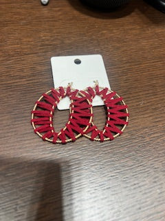 Cardinal Woven Spirit Earrings