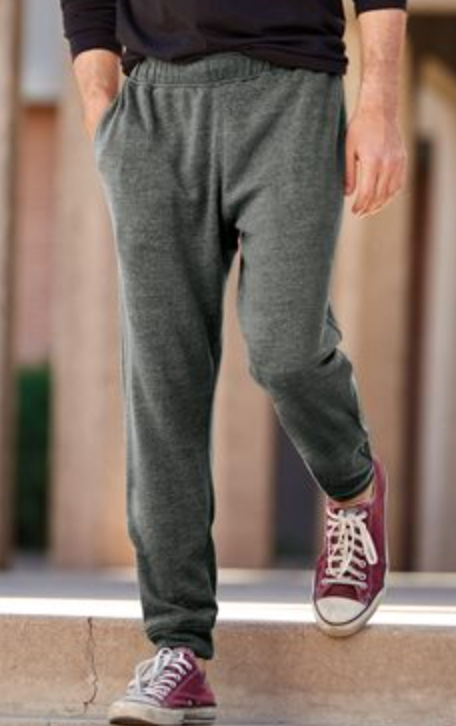 J. America Gray Joggers with Black Waffle