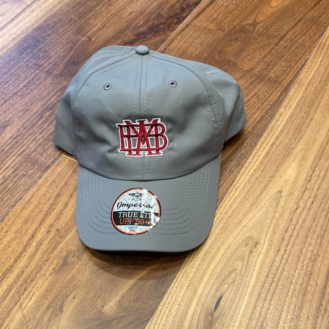 Imperial Gray Performance cap with Cardinal waffle