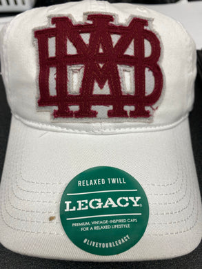 White Legacy Hat with Oversized Cardinal Waffle