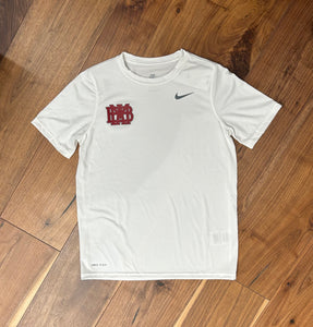 White Nike Dri-Fit Tshirt w/ Small Cardinal Waffle on Right Chest