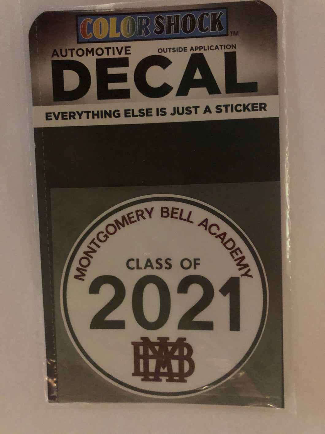 MBA Class of 2021 Decal