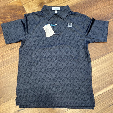 Peter Millar Youth  Performance Polo in Iron with Gray Waffle