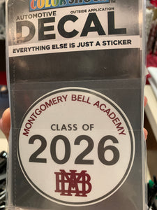 MBA Class of 2026 Decal