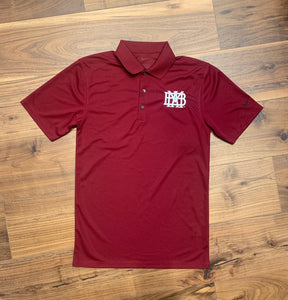 Nike Men's Cardinal Dri-Fit Polo with White Waffle