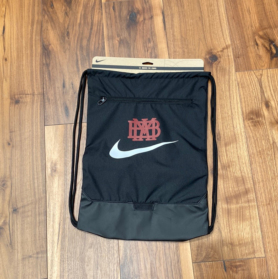 Nike Black Draw String Brasilia Bag with Cardinal Waffle