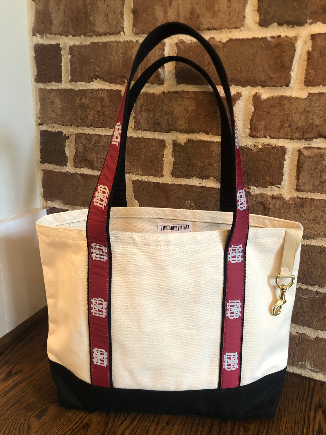 Canvas Tote Bag with MBA waffle ribbon handles